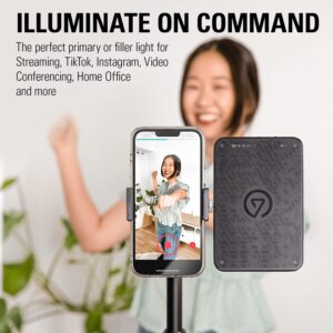 Elgato Key Light Mini – Rechargeable Vlogging Light, Wi-Fi Control Brightness – Color Temp, Perfect for Streaming, Gaming, Video Conferencing, Easy-use App: PC/Mac/iPhone/Android, Black