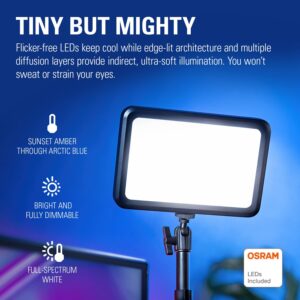 Elgato Key Light Mini – Rechargeable Vlogging Light, Wi-Fi Control Brightness – Color Temp, Perfect for Streaming, Gaming, Video Conferencing, Easy-use App: PC/Mac/iPhone/Android, Black
