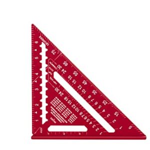 Kapro - 446 High Definition Anodized Rafter Square - Resists Wear and Corrosion - Features Conversion Table and Protractor - Lightweight & Compact Profile - 7 Inch