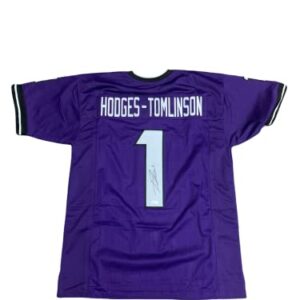 Tre Vius Hodges Tomlinson TCU Horned Frogs Signed Autograph Custom Jersey Purple JSA Certified