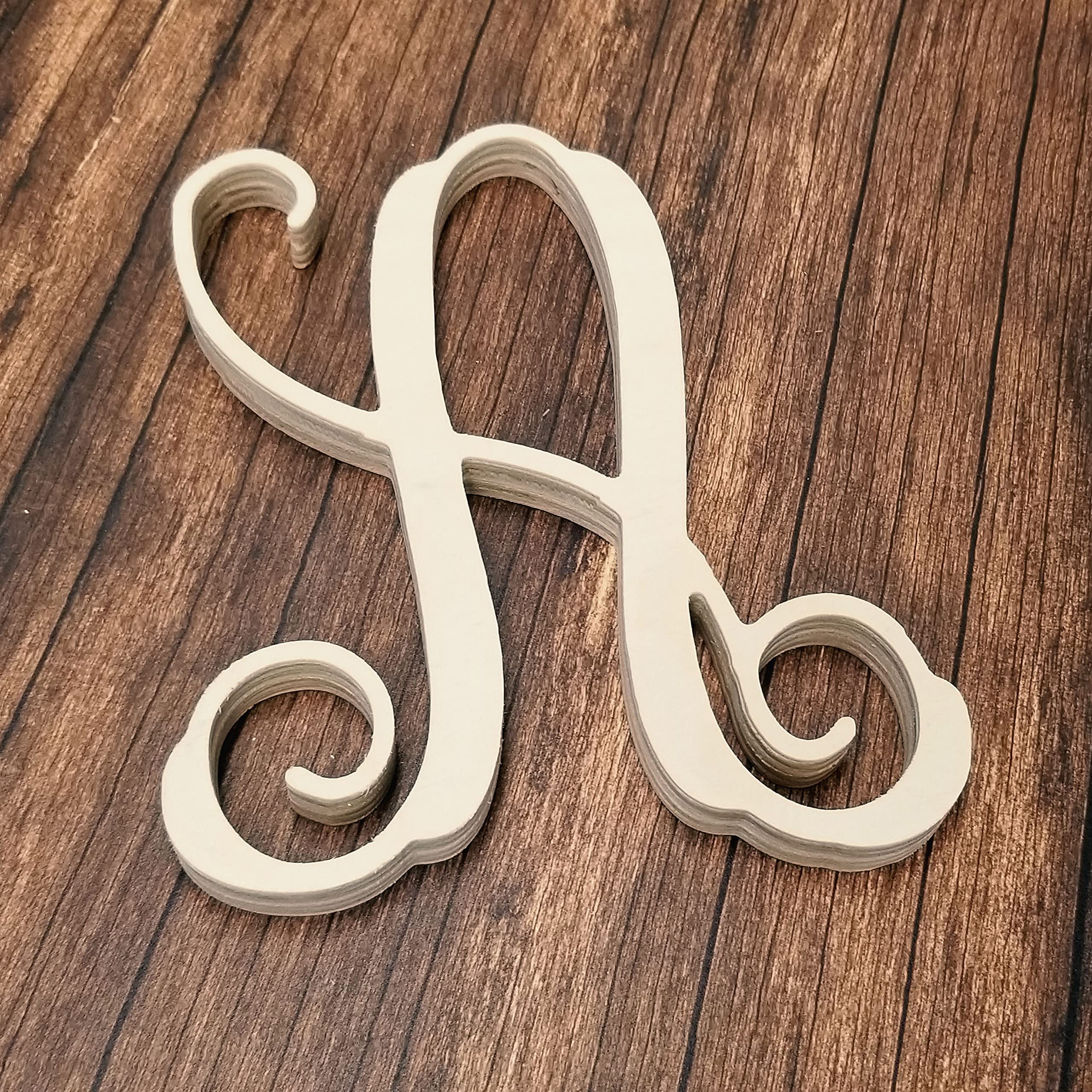 Precision Cut Unfinished Wood Vine Monogram Letter - Back40Life