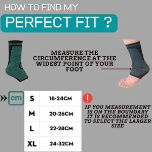 [ 2 pack ] Ankle Support Running, Sports, Daily Wear - Ankle Brace, Achilles Tendonitis Support, Sprained Ankle Supports for Weak Ankles and Joint Pain - Sprained Ankle, Plantar Fasciitis, Achilles Tendonitis, Relieve Swelling of Heel Spurs (Large)