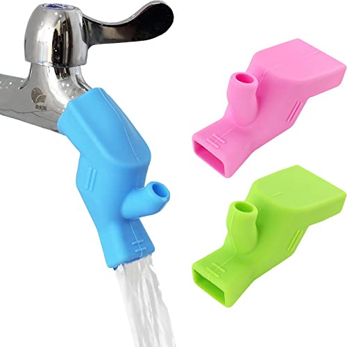 3pc Kitchen Sink Faucet Extender Rubber Elastic Nozzle Guide Children Water Saving Tap Extension for Bathroom Accessories