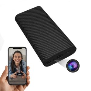 wifi hidden spy power bank camera, hd 1080p portable 6000mah mobile charger camera with motion detection, nanny security wireless video recorder camera