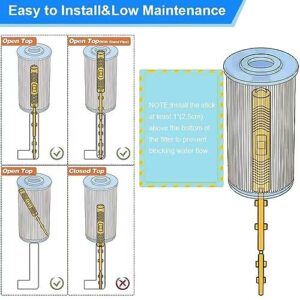 Joepoe SPA Mineral Stick Parts,Mineral Sticks for Hot Tub with 4 Months Lifetime Filter Cartridge Universal for Hot Tub&Pool (Yellow,3-Pack)