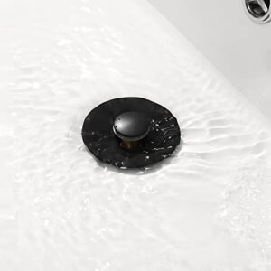 KES Bathroom Sink Stopper Black, Universal Pop Up Drain Stopper for 1.12~1.83" Bathroom Sink, Brass Bathroom Sink Stopper Replacement, S1000-BK