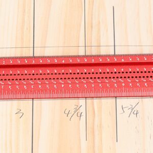 AKNgoes Woodworking Scriber T-Square Ruler 12in with Thoughtful Support Lips, Architect Ruler for Carpenter Work, Layout and Measuring Tools…