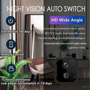 Hidden Camera, 4K Spy Camera,100 Days Standby Battery Life, Mini WiFi Security Camera, Extra large shooting angle Motion Detection Alerts, Clear Auto Night Vision, Small Camera, Nanny Camera Spy Cam