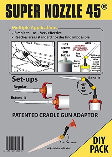 SUPER NOZZLE 45 Adjustable Caulk Gun Nozzle Extender (DIY Kit)