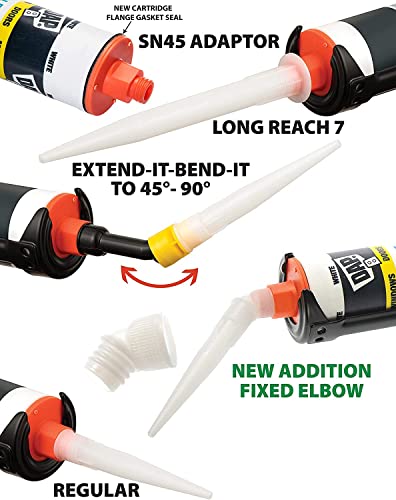 SUPER NOZZLE 45 Adjustable Caulk Gun Nozzle Extender (DIY Kit)