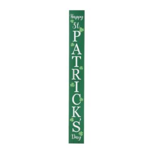 glitzhome 60"l wooden st. patrick's porch sign, happy st patrick's day vertical porch decor for home front door yard party