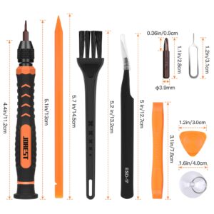 JOREST 38Pcs Precision Screwdriver Set, Tool Kit with Security Torx T5 T6 T8 T9, Triwing Y00, Star P5, etc, Repair for Ring Doorbell, Laptop, Switch, PS4, Xbox, Macbook, iPhone, Watch, Glasses, etc