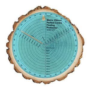 this clearly printed 250mm circle center finder tool, protractor, and circle maker tool and compass for woodworking and wood turning. find the center of timber or dowel with our center finder ruler.