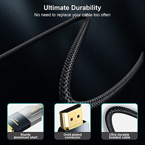 GeoHN.G 8K HDMI 2.1 Cable 1.5M/4.92ft, 48Gbps Fiber Optical Cable, 8K@60Hz 4K@120Hz, HDR10+, eARC, 3D, HDCP 2.2/2.3, Compatible with Monitor DVD TV Game Console Laptop