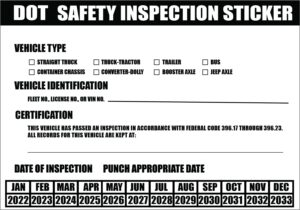 dot inspection stickers (10 pack)