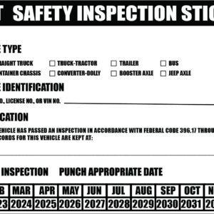 DOT Inspection Stickers (10 Pack)