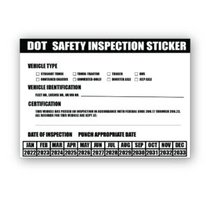 DOT Inspection Stickers (10 Pack)