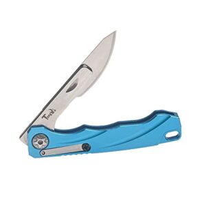 Tungyi Daily Pocket Folding Utility Knife with Key Ring and 10 Replaceable Quick Change Blades, Ultra Compact and Lightweight (Blue)