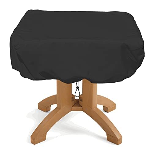 SELUGOVE Square Patio Table Cover Waterproof, Sun-Proof, Dustproof, Non-Fading Black Thick, Suitable for 32-inch Outdoor Square Table