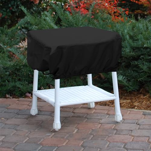 SELUGOVE Square Patio Table Cover Waterproof, Sun-Proof, Dustproof, Non-Fading Black Thick, Suitable for 32-inch Outdoor Square Table