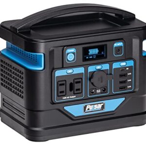 Pulsar Portable Power Station PPS200, 222Wh Lithium Battery Backup, 200W Pure Since Wave AC Outlets, USB C, Solar Generator Power Supply for Outdoor Camping Travel Hunting Fishing Emergency