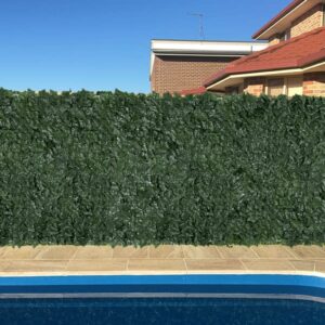 Artificial Ivy Privacy Fence,U'Artlines Heavy Duty Artificial Hedges Fence and Faux Ivy Vine Leaf Decoration Screen Garden Wall Fence for Outdoor Garden Decor (39.5x118 Inch)