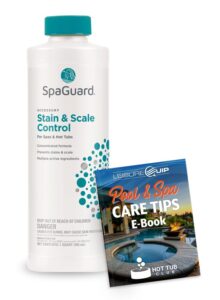 spaguard hot tub stain and scale control 1 quart with digital pool & spa care ebook