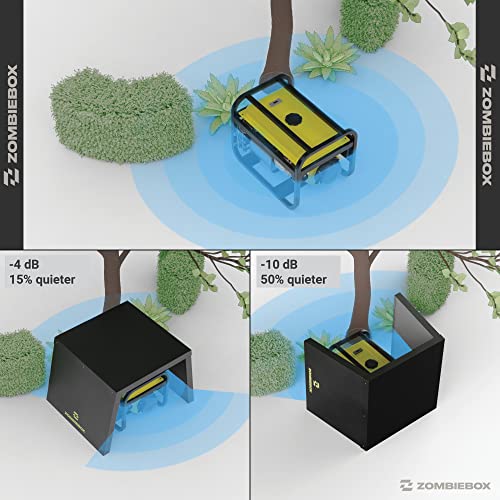 Zombiebox Generator Running Cover, Acoustic Barrier, Heavy Duty Generator Shelter, All Weather Generator Tent, Outdoor Enclosure