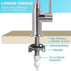 W AWESTEEL Kitchen Bar Sink Filtered Drinking Water Faucet Tap Non-air Gap Reverse Osmosis Brushed Stainless Steel