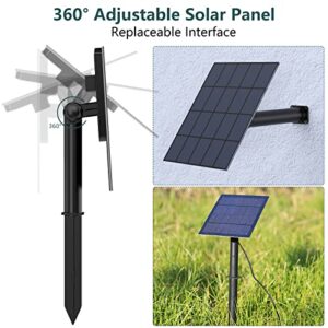 AISITIN 3.5W Solar Fountain Pump, DIY Outdoor Solar Water Pump with Multiple Nozzles, 4.9ft Water Pipe and Stake, Solar Powered Pump for Bird Bath, Ponds, Garden and Other Outdoor Places