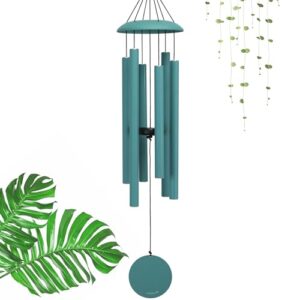 vanquer wind chimes for outside deep tone - 38'' wind chimes outdoor clearance, deep tone wind chimes, windchimes outdoors, memorial wind chimes, sympathy gift, garden patio, home décor, patina green
