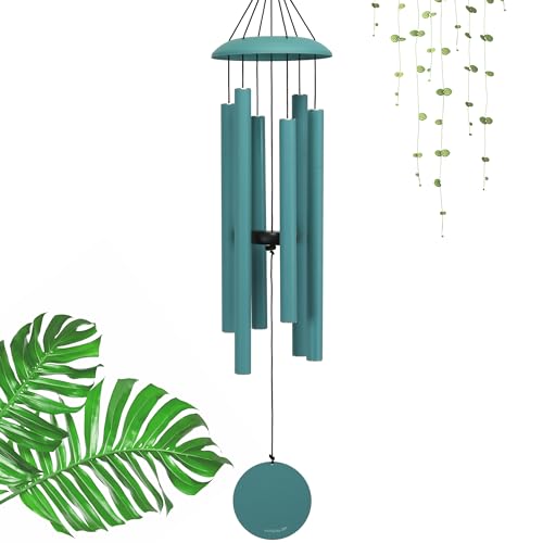 Vanquer Wind Chimes for Outside Deep Tone - 38'' Wind Chimes Outdoor Clearance, Deep Tone Wind Chimes, Windchimes Outdoors, Memorial Wind Chimes, Sympathy Gift, Garden Patio, Home Décor, Patina Green