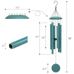 Vanquer Wind Chimes for Outside Deep Tone - 38'' Wind Chimes Outdoor Clearance, Deep Tone Wind Chimes, Windchimes Outdoors, Memorial Wind Chimes, Sympathy Gift, Garden Patio, Home Décor, Patina Green