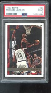 1997-98 topps #123 michael jordan psa 9 graded basketball card nba 1997 1998 chicago bulls mint