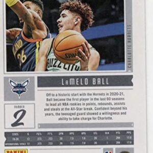 LAMELO BALL RC 2020-21 Panini Chronicles Luminance #147 ROOKIE NM+-MT+ Basketball NBA Hornets