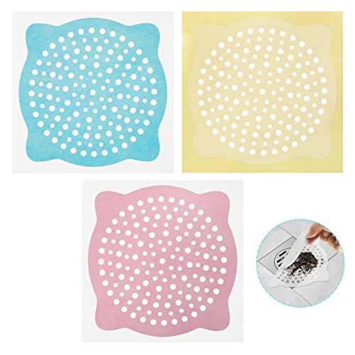 Shower Drain Hair Catcher,Disposable Mesh Stickers for Bathroom,Bathtub,Sink Strainer Captures Hair to Prevent Clogging, Drain Covers Full Coverage 30 Pieces