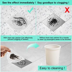 Shower Drain Hair Catcher,Disposable Mesh Stickers for Bathroom,Bathtub,Sink Strainer Captures Hair to Prevent Clogging, Drain Covers Full Coverage 30 Pieces