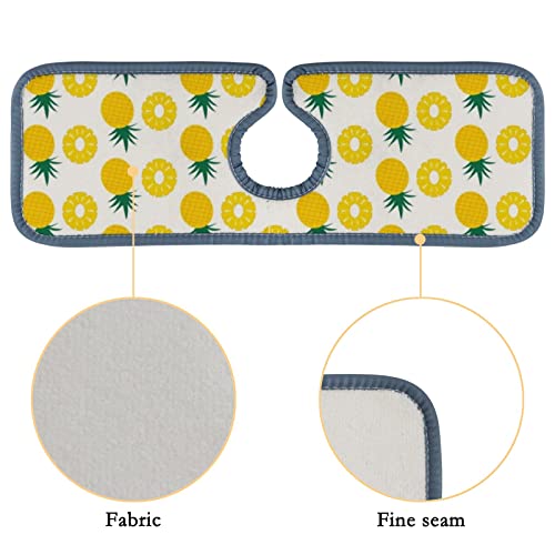 Kitchen Faucet Absorbent Mat 2 Pieces Pineapple Fruit Slices Faucet Sink Splash Guard Bathroom Counter and RV,Faucet Counter Sink Water Stains Preventer