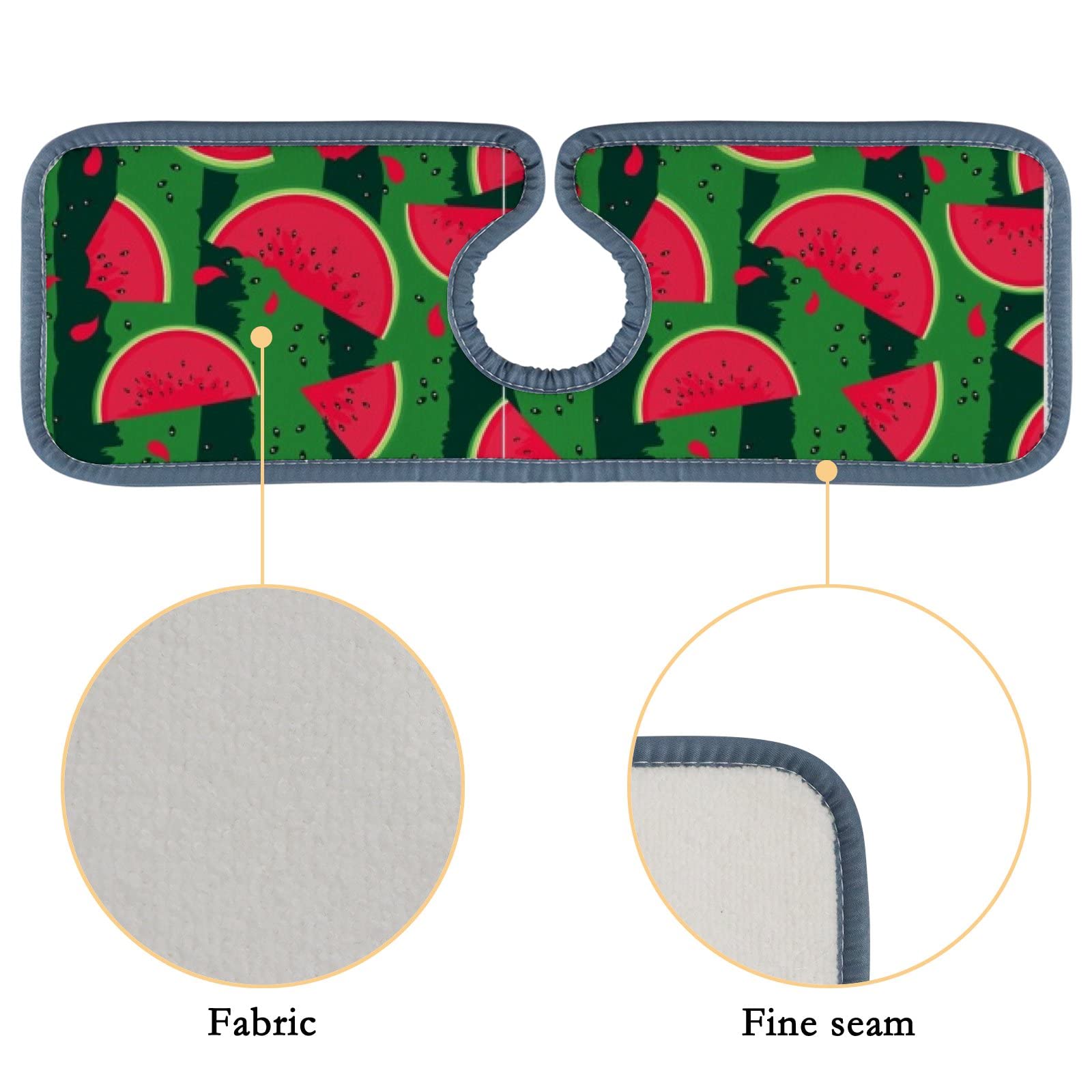 Kitchen Faucet Absorbent Mat 3 Pieces Watermelon Slices Stripes Faucet Sink Splash Guard Bathroom Counter and RV,Faucet Counter Sink Water Stains Preventer