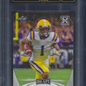 2021 JA'MARR CHASE LEAF DRAFT #21 ROOKIE CARD GRADED GEM MINT 10 BENGALS STAR ROY?