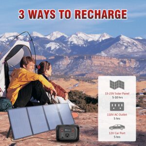 SinKeu Portable Power Bank with AC Outlet 110V/200W, 155Wh Power Station with Fast Wireless Charger, 7 Outputs Backup Lithium Battery for Outdoor Camping Home Emergency