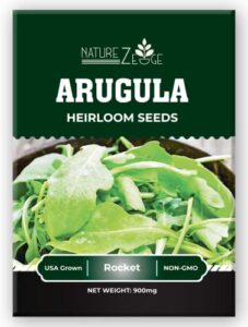 arugula seeds for planting, 350 arugula rocket seeds, eat arugula fresh from your own garden, high germination, heirloom vegetable varieties, non-gmo