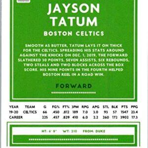 2020-21 Donruss Optic #77 Jayson Tatum Boston Celtics Official NBA Basketball Trading Card in Raw (NM or Better) Condition