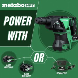 Metabo HPT 36V MultiVolt™ Cordless Rotary Hammer Drill (Tool Only - No Battery) | SDS Plus | 1-1/8-Inch | Reactive Force Control | 3 Modes | Optional AC Adapter | DH36DPAQ4