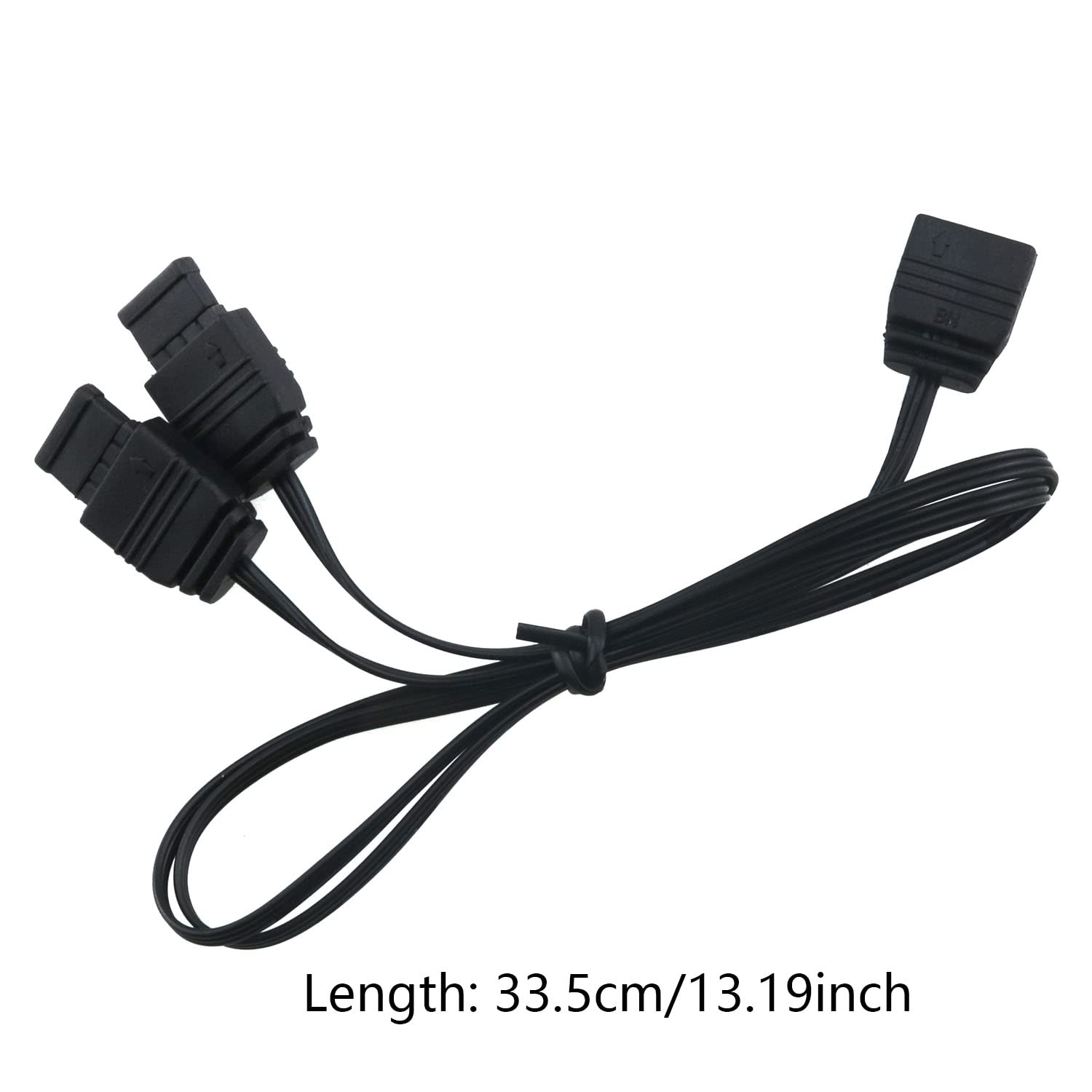 ARGB Splitter Cable ZCZQC 33.5cm/13.19inch 5V 1 Female to 2 Male 3 Pin ARGB Extension Cable for Computer Chassis, CPU Cooler and 5v ARGB Fan