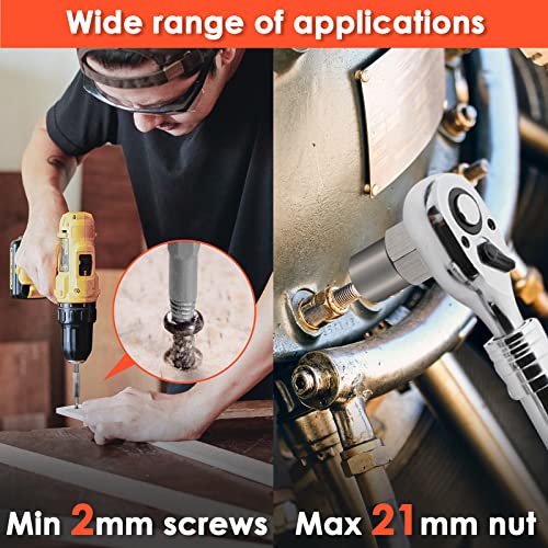 THINKWORK Damaged Screw Extractor Set, 2-21mm, 39-Piece Bolt Extractor Kit, Easy Out Bolt Extractor Set, Impact Bolt & Nut Remover Set for Damaged, Frozen, Rusted, Rounded-Off Bolts, Nuts & Screws