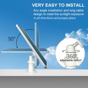 JJMASEE Solar Panel for SimpliSafe Outdoor Security Cameras (1 Pack), Featuring Weatherproof Durability and Continuous Power Supply, Comes with a 13FT Cable and Aluminium Alloy Wall Mount