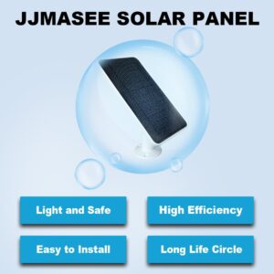 JJMASEE Solar Panel for SimpliSafe Outdoor Security Cameras (1 Pack), Featuring Weatherproof Durability and Continuous Power Supply, Comes with a 13FT Cable and Aluminium Alloy Wall Mount