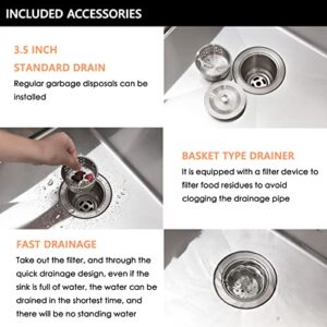 23 Inch Undermount Kitchen Sink Stainless Steel-HACHENL 23X18 Inch Kitchen Sink 16 Gauge Stainless Steel Kitchen Sink 10 inch Deep Single Bowl Kitchen Sink Small Kitchen Sink Bar Sink