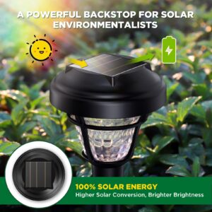 HNES Super Bright 2 in 1 Solar Lights Outdoor Waterproof, Up to 12H Dusk to Dawn Garden Lights Solar Powered Auto On/Off, 10 Pack LED Solar Pathway Lights Decorative for Yard, Landscape, Walkway